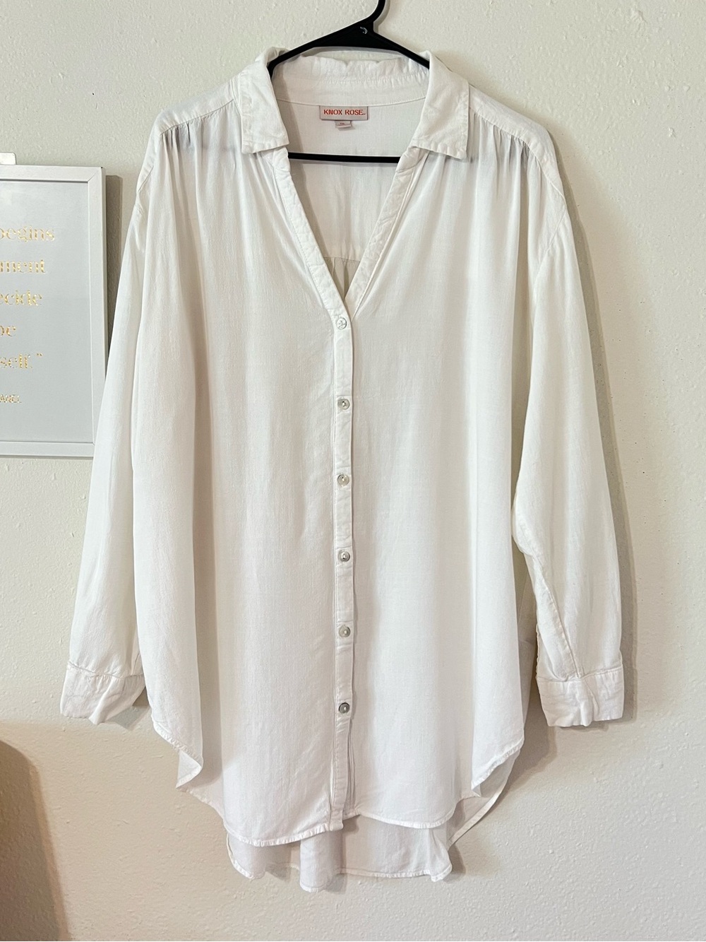 Knox rose linen blend shirt